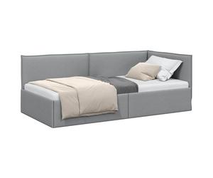 Corner Bed Frame with Headboard Velvet Daybed Fabric Indoor Modern Sofa vidaXL