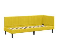 Corner Bed Frame with Headboard Velvet Daybed Fabric Modern Guest Room vidaXL