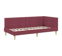 Corner Bed Frame with Headboard Velvet Daybed Fabric Modern Minimalist vidaXL