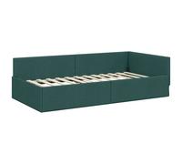 Corner Bed Frame with Headboard Velvet Daybed Furniture Bedroom Comfort vidaXL