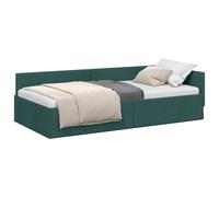 Corner Bed Frame with Headboard Velvet Daybed Furniture Bedroom Comfort vidaXL