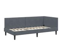 Corner Bed Frame with Headboard Velvet Daybed Modern Fabric L-Shaped vidaXL