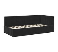 Corner Bed Frame with Headboard Velvet Daybed Modern Space-Saving Home vidaXL