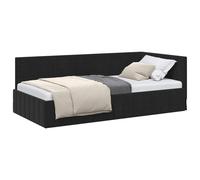 Corner Bed Frame with Headboard Velvet Daybed Modern Space-Saving Home vidaXL