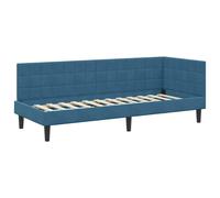 Corner Bed Frame with Headboard Velvet Daybed Modern Space-Saving Sofa vidaXL