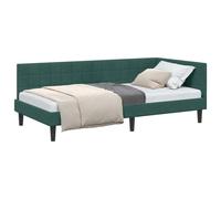 Corner Bed Frame with Headboard Velvet Daybed Modern Space-Saving Sofa vidaXL