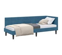 Corner Bed Frame with Headboard Velvet Daybed Modern Space-Saving Sofa vidaXL