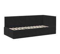 Corner Bed Frame with Headboard Velvet Daybed Modern Space-Saving vidaXL