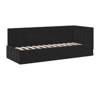 Corner Bed Frame with Headboard Velvet Modern Daybed Space-Saving Sofa vidaXL