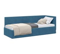 Corner Bed Frame with Headboard Velvet Modern Daybed Space-Saving Sofa vidaXL