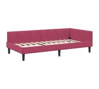 Corner Bed Frame with Headboard Velvet Sofa L-Shape Space-Saving Modern vidaXL