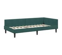 Corner Bed Frame with Headboard Velvet Sofa L-Shape Space-Saving Modern vidaXL