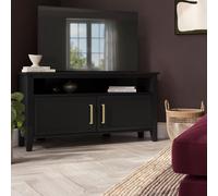 Corner Black Wooden TV Stand with Storage - TV's up to 43 - Delilah