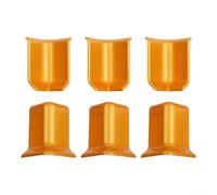 Corner Block Set for Baseboards 6 Pieces Including Inside and Outside Corners for 5 4 cm Height Baseboards Suitable for Wall Trim (S Gold)