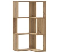 Corner Bookcase 3-Tier Corner Bookshelf Corner Rack Engineered Wood vidaXL
