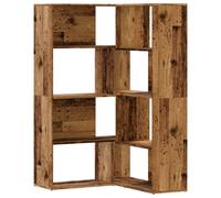 Corner Bookcase 4-Tier Corner Bookshelf Storage Cabinet Engineered Wood vidaXL