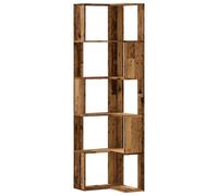 Corner Bookcase 5-Tier Corner Bookshelf Corner Rack Engineered Wood vidaXL