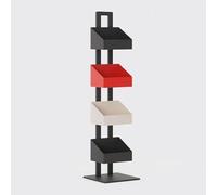 Corner Bookshelf, Industrial Display Shelf, Storage Standing Shelf Unit with Metal Frame, Plant Stand, Corner Bookcase for Living Room, Home Office, Bedroom