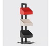 Corner Bookshelf, Industrial Display Shelf, Storage Standing Shelf Unit with Metal Frame, Plant Stand, Corner Bookcase for Living Room, Home Office, Bedroom