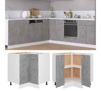 Vidaxl Corner Bottom Cabinet Concrete Grey 75.5X75.5X81.5 Cm Engineered Wood