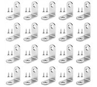 Corner Brace 90 Degree L Shape Angle Brackets Stainless Steel Corner Bracket with Screws for Wood Furniture Shelve Window Cabinet Fixing Repairing 20pcs(30x30mm)