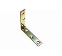 Corner Brace Angle Repair Bracket Yellow ZINC Plated Steel 75MM (Pack of 10)