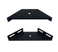 Corner Brace Bracket, 2 PCS Trapezoid Flange Angle Heavy Duty Bed Frame Accessories Furniture Fastener Joint Connector, Metal Bed Gusset 230x 92x 71mm Black