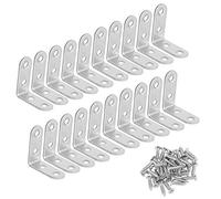 Corner Bracket 90 Degree Right Angle Brackets Stainless Steel Angle Support Corner Braces with Screws for Desk Table Shelf 20 Pack Silver 40 * 40mm
