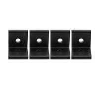 Corner Bracket Aluminum Angle Joint Durable Thickened 90 Degree Right Angle L Bracket for Furniture Building Frame Shelf Device Connection Black White 2020 3030 4040 4545 4pcs (4545)