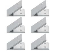 Corner Brackets, 6-Pack Aluminum Corner Brackets, 59x37mm Metal Connectors, M6 Nut Slot for DIY Projects, 3D Printer Frame Assembly, Heavy Duty Structural Profile