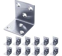 Corner Brackets for Wood and Metal 90° - Stainless Steel Corner 40 x 40 x 40 mm, Thickness 1.9 mm - Corner Connectors for Heavy Loads with Hole