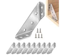 Corner Brackets for Wooden Frames | 10 Pieces Metal Corner Bracket Support with Screws Corner Connector Wooden Angle Bracket for