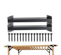 Corner Brackets - Support for Pergola 45 Degrees 2 Pieces | Reinforcement Support for Shelves, for Bookcase Wall Corner Closet Closet Headboard Counter Garage Outdoor Kitchen Sink Shelf