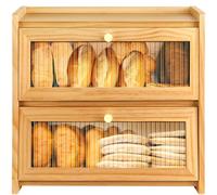 Corner Bread Box For Kitchen Countertop, Corner Breadbox, Bread Boxes for Kitchen Counter Organizer Decor Storage, Wooden Storage Box Breadbox, Housewarming Birthday Wedding Christmas Gift