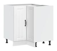 vidaXL Kitchen Corner Base Cabinet Lucca White Engineered Wood