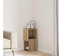 Corner Cabinet Artisan Oak Engineered Wood 25.5x25x55cm 4 Shelves Compact Matte