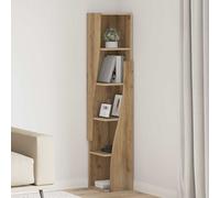 Corner Cabinet Artisan Oak Engineered Wood 27.5x27x140cm 5 Shelves Matte Finish