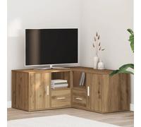 Corner cabinet Artisian oak 160x40x45cm Engineered wood 2-way versatile storage