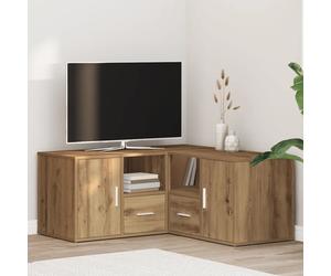 Corner cabinet Artisian oak 160x40x45cm Engineered wood 2-way versatile storage