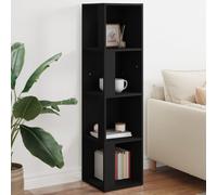 Corner Cabinet Black 33x33x132 cm Engineered Wood Narrow Tall Display Shelf Unit