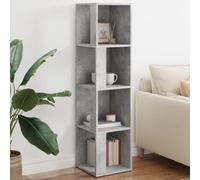 Corner Cabinet Concrete Grey 33x33x132 cm Engineered Wood Space-Saving Unit Pro