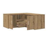 Corner Cabinet Corner Shelf Unit Bookcase Book Shelf Engineered Wood vidaXL