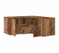 Corner Cabinet Corner Shelf Unit Bookcase Book Shelf Engineered Wood vidaXL