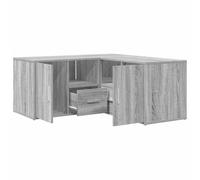 Corner Cabinet Corner Shelf Unit Bookcase Book Shelf Engineered Wood vidaXL