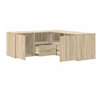 Corner Cabinet Corner Shelf Unit Bookcase Book Shelf Engineered Wood vidaXL