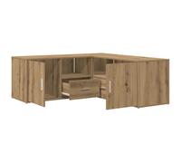 Corner Cabinet Corner Shelf Unit Bookcase Book Shelf Engineered Wood vidaXL
