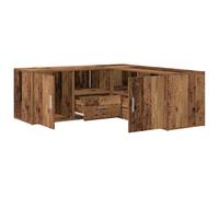 Corner Cabinet Corner Shelf Unit Bookcase Book Shelf Engineered Wood vidaXL