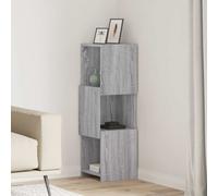 Corner Cabinet Engineered Wood Grey Sonoma 30x30.5x95cm 4 Corner Shelves Stable