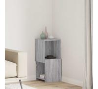 Corner Cabinet Grey Sonoma 30x30.5x65cm Engineered Wood Modern Space-Saver Unit