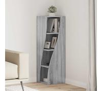 Corner Cabinet Grey Sonoma 32x32x102cm Engineered Wood 4 Corner Shelves for Home